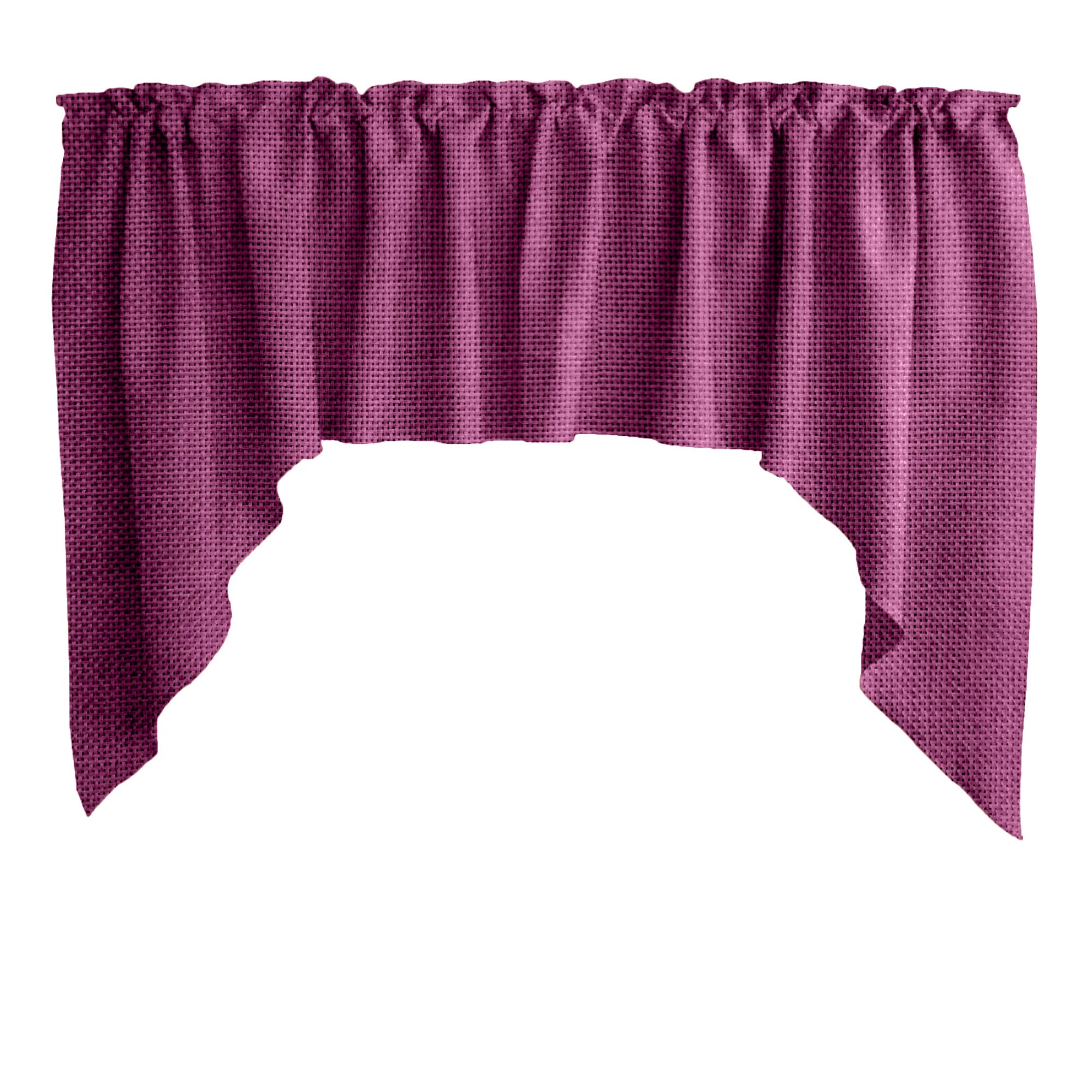 Faux Burlap Window Valance - Elegant Home Décor for Bedroom, Nursery & Kitchen - Fuchsia Window Treatment - Perfect for Farmhouse, Rustic & Boho Style Decorating