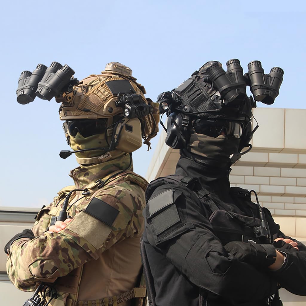 Tactical Airsoft Helmet Set - Adjustable Fast Helmet with Headset & Multicam Cover | Outdoor Hunting, Military Cosplay, Paintball, Airsoft & BB War Games | Perfect for Tactical Training, Airsoft Battles & Military Simulation