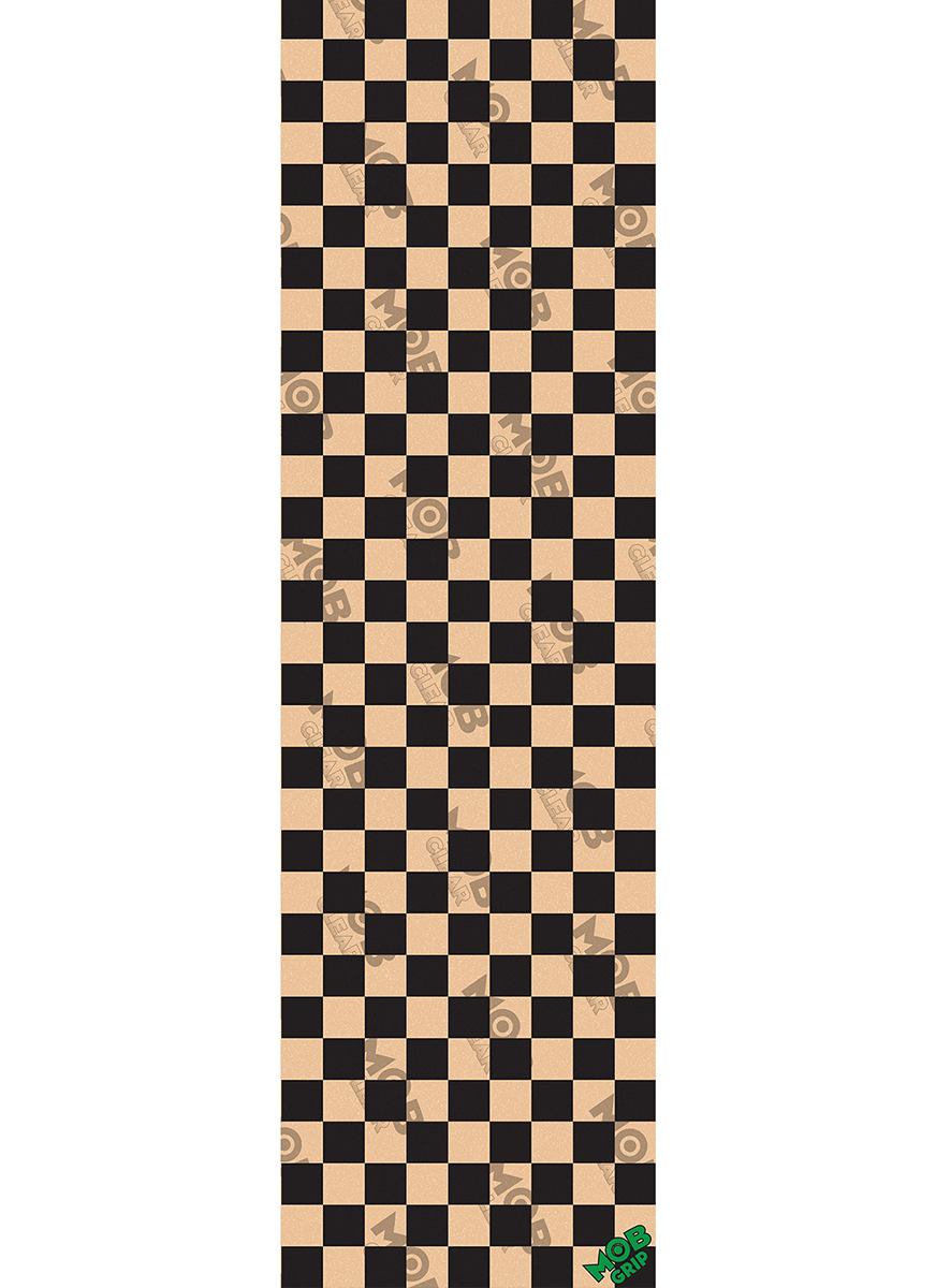 MOB Clear Checkers Grip Tape - Non-Slip Skateboard Deck Grip for Enhanced Control - Perfect for Street Skating, Longboards & Cruisers