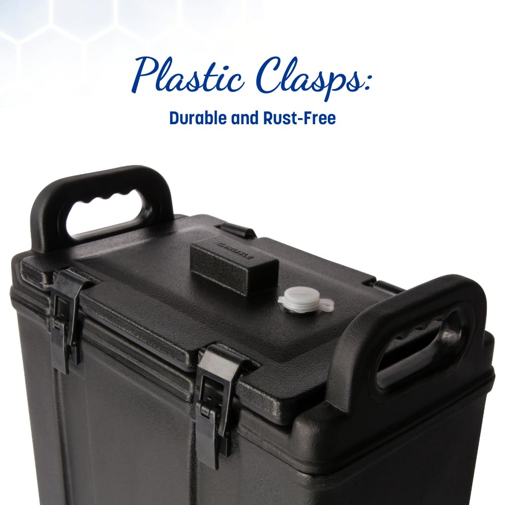 Carlisle 5 Gallon Black Insulated Beverage Dispenser with Handles - Plastic Drink Container for Catering, Events, Restaurants & Kitchens - Perfect for Iced Tea, Lemonade, Punch & Party Drinks