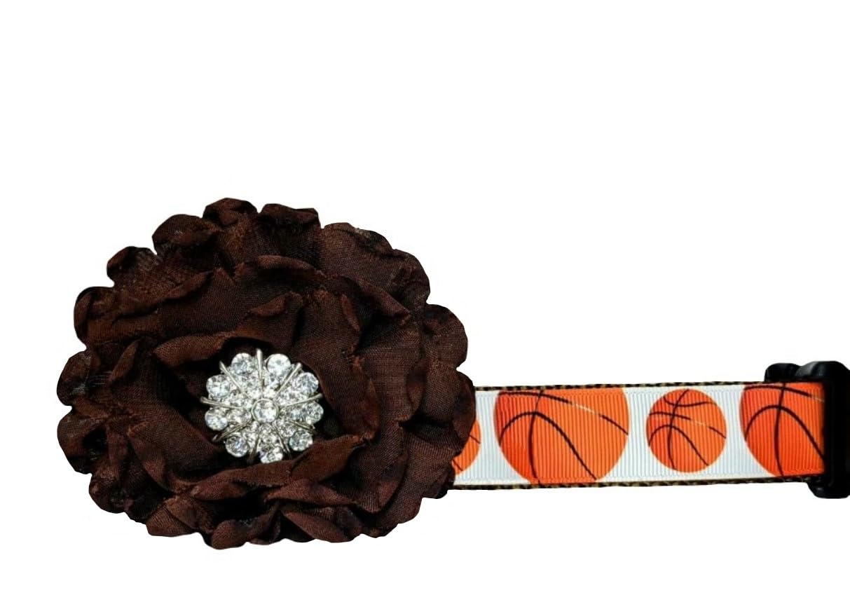Best Basketball Dog Collar for Small & Large Dogs - Durable Nylon Pet Collar with Basketball Design - Perfect for Game Day, Training & Outdoor Play