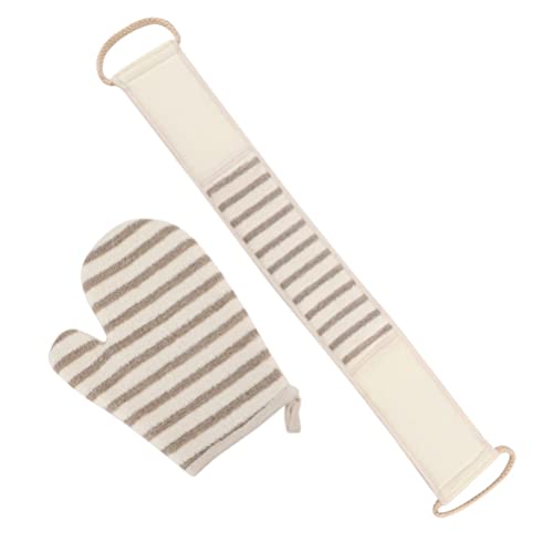 Beaupretty Exfoliating Bath Scrubber Set - Deep Cleaning Shower Gloves & Back Scrubber for Men & Women - Spa Quality Body Massager for Smooth Skin - Perfect for Shower, Bath & Self-Care Routine