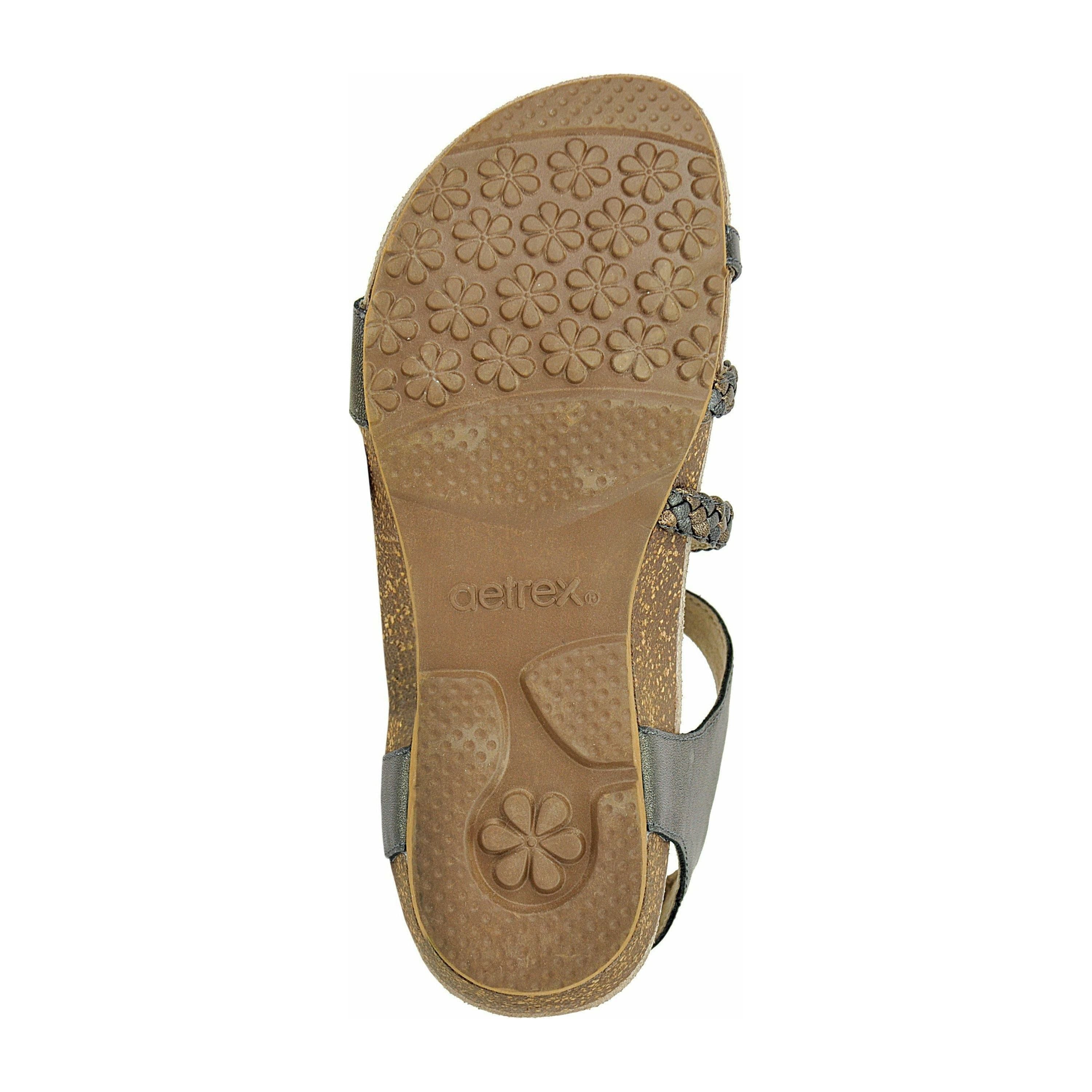 Aetrex Jillian SC465 Women's Comfortable Orthotic Sandals for Plantar Fasciitis & Arch Support - Perfect for Walking, Travel & Everyday Wear