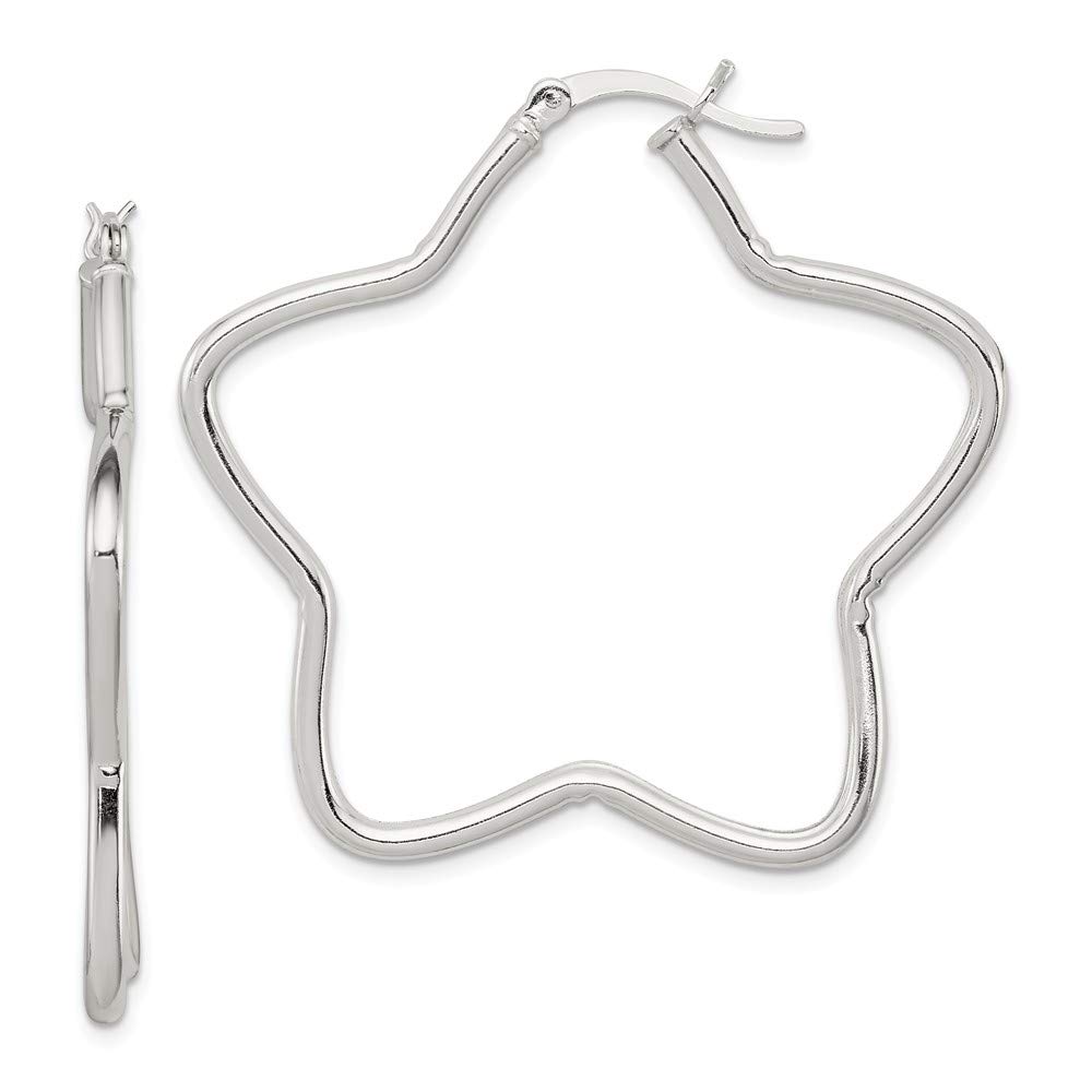 Sterling Silver Star Tube Hoop Earrings for Women - Dainty & Trendy Jewelry for Everyday Wear, Parties & Gifts