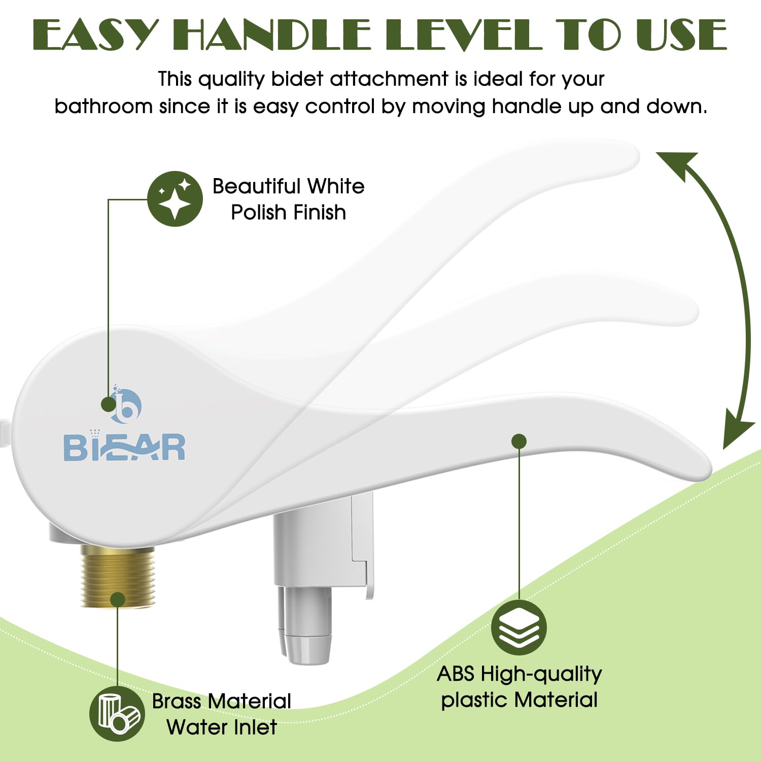 6mm Bidet Toilet Attachment with Dual Nozzles - Cold Water Spray for Feminine & Rear Wash - Self-Cleaning Bidet Seat for Women, Men & Seniors - Perfect for Hygiene, Comfort & Elderly Care