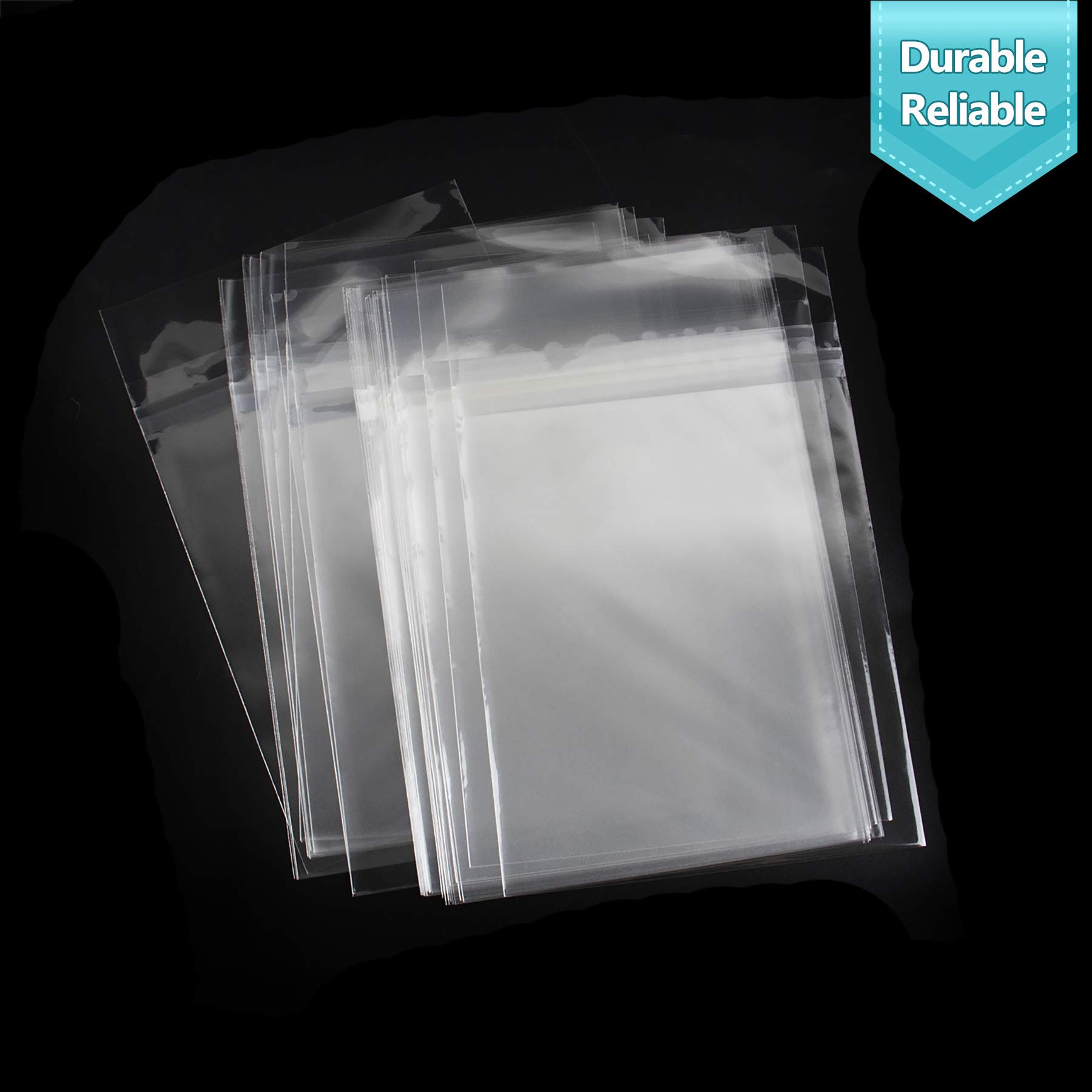 Golden State Art - 50 Pack of 16 3/8x20 1/8 Inch Crystal Clear Plastic Bags for Artwork, Photos, Documents & Crafts - Acid-Free Archival Storage Solution