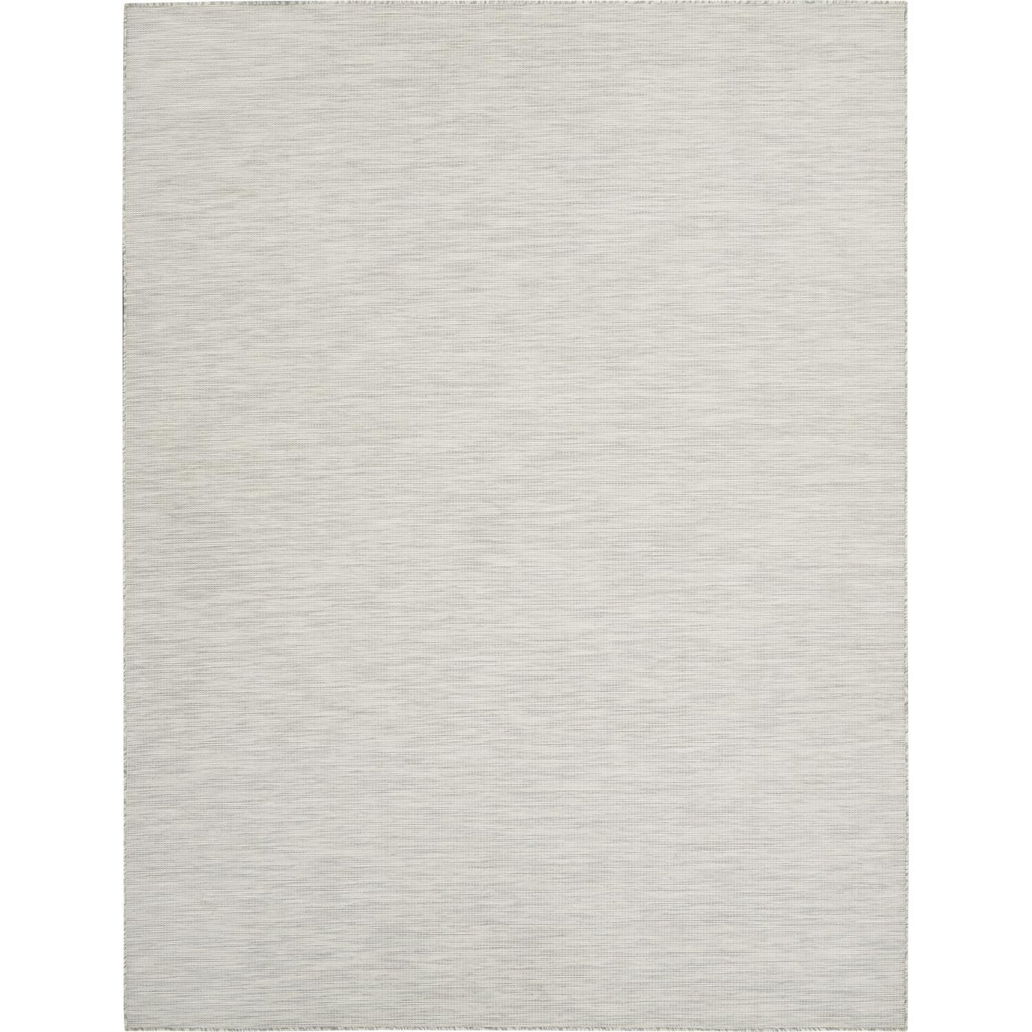Nourison Positano 10' x 14' Indoor/Outdoor Area Rug - Light Grey, Easy to Clean, Non-Shedding | Perfect for Bedroom, Living Room, Dining Room, Backyard, Deck & Patio | Durable & Stylish Home Decor