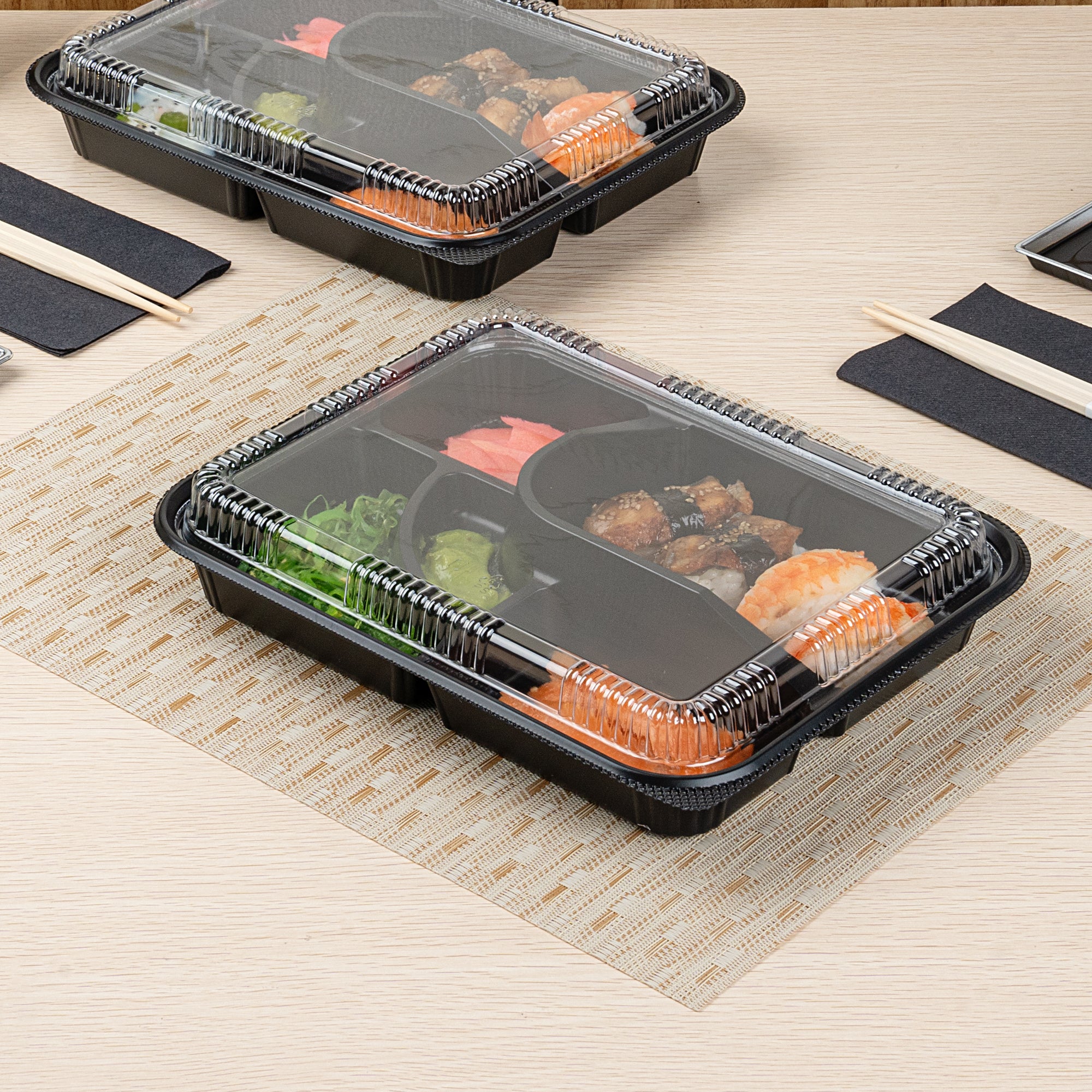 Bento Tek Rectangle Clear Plastic Lids - 100 Pack for 26 oz Bento Boxes | Airtight Food Storage | Perfect for Meal Prep, School Lunches & Office Snacks