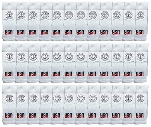 36 Pairs White Usa Women's Size 9-11