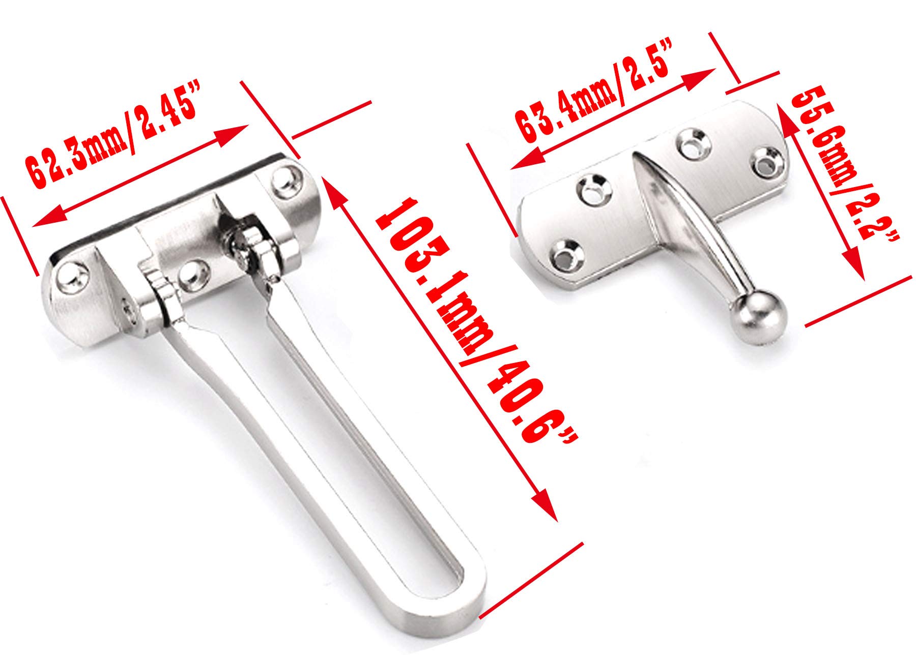 FGen 3-Pack Stainless Steel Anti-Theft Door Lock Chain - Heavy Duty Security Latch for Home, Apartment & Hotel Safety - Perfect for Front Doors, Bedrooms & Travel Security