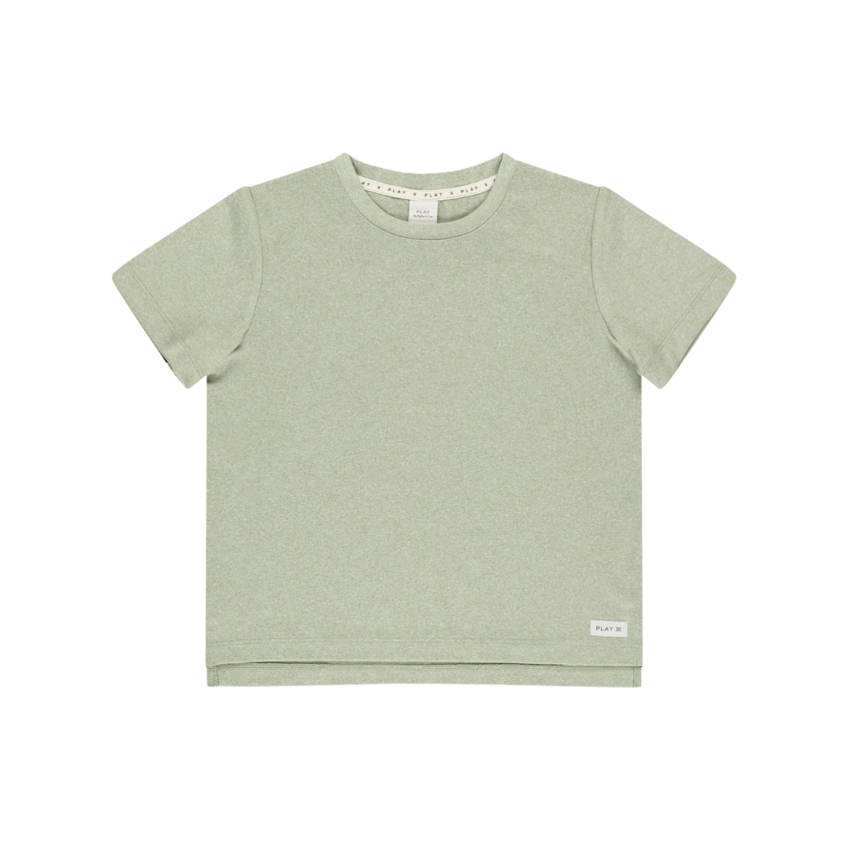 Play x Play Cove Essential Tee - Soft Heathered Sage Cotton T-Shirt for Women | Casual Wear, Layering & Everyday Comfort