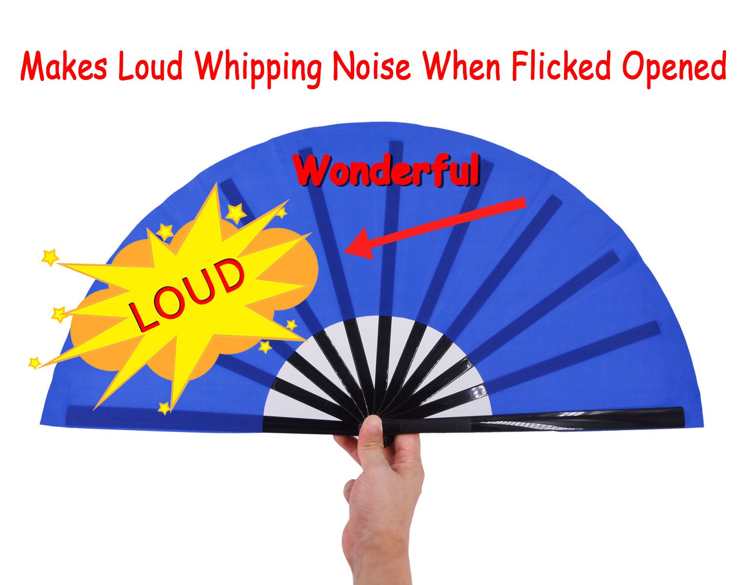 Amajiji Large Folding Hand Fan - Traditional Chinese & Japanese Style Nylon Cloth Handheld Fan for Dancing, Wedding, Cosplay, Home Decor and Gift Giving - Perfect for Summer Cooling, Asian Culture Events & Performance Arts