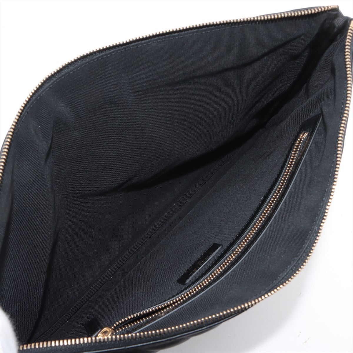Chanel Classic Large Chevron Black Leather Pouch - Luxury Handbag for Women | Perfect for Everyday Use, Travel & Special Occasions