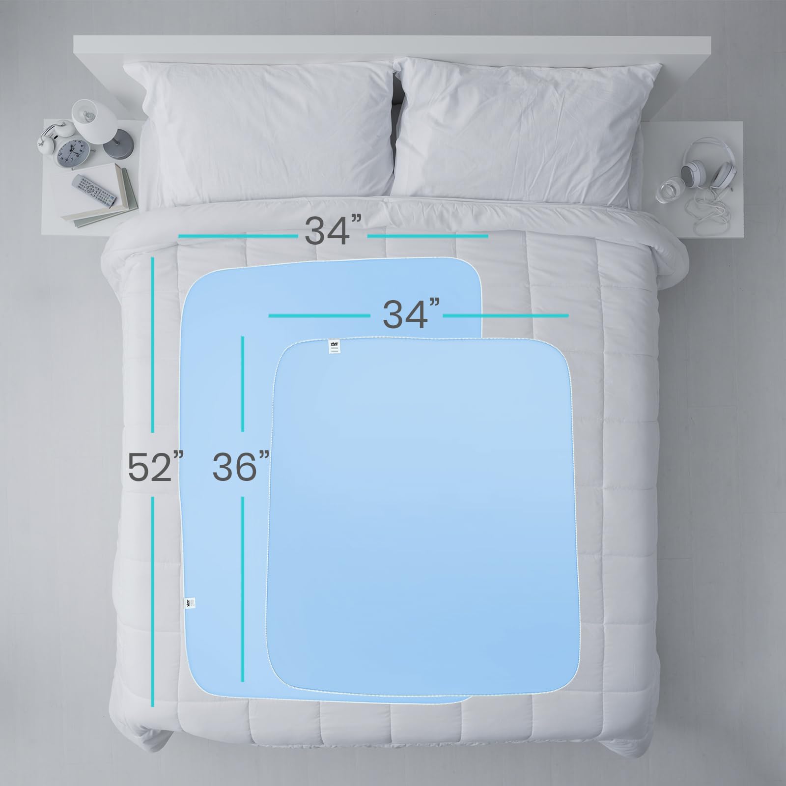 Vive Sures Waterproof Washable Bed Pad for Adults (34