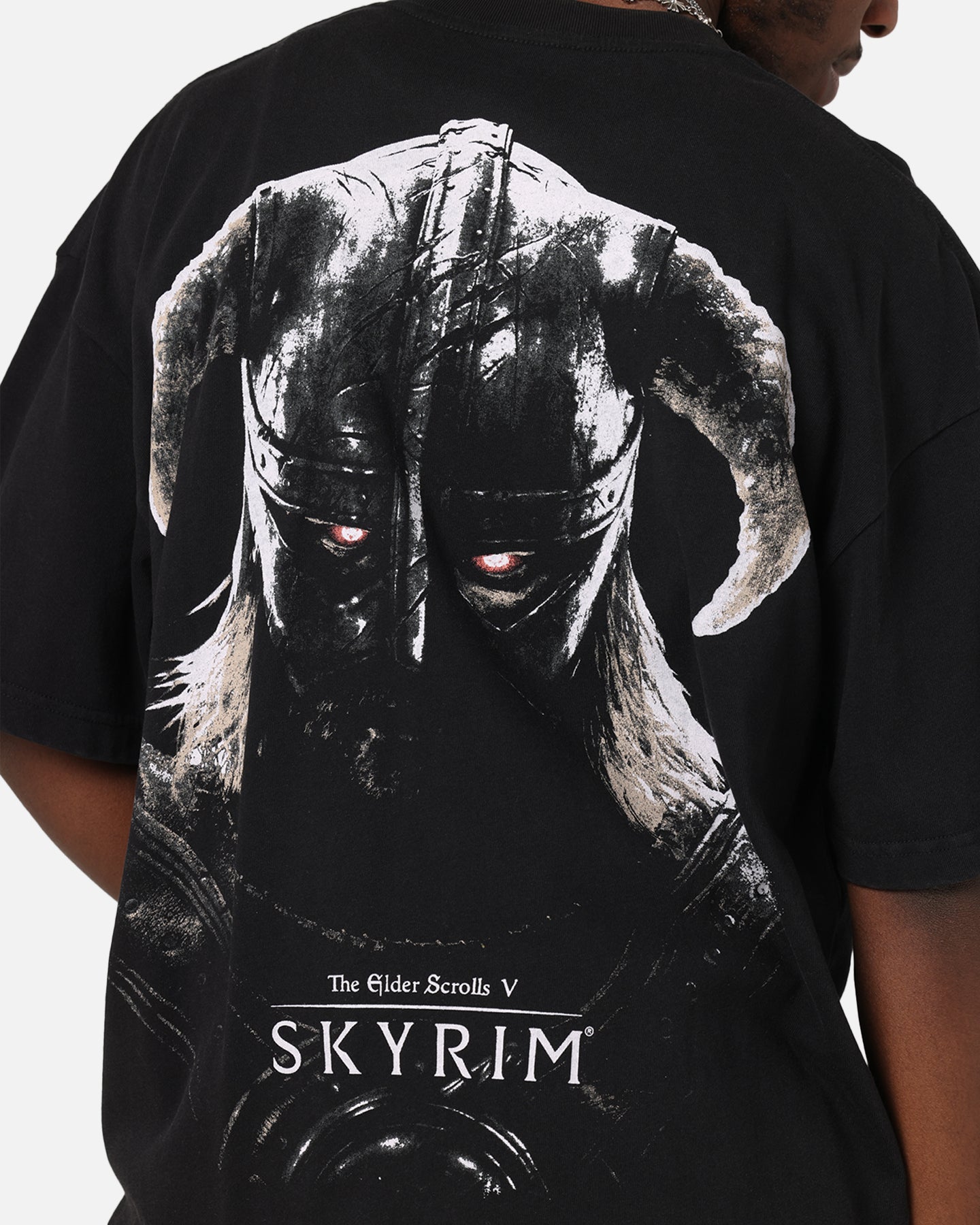 The Elder Scrolls V: Skyrim Aludin Vintage Black Acid Wash T-Shirt - Official 73 Studio Gaming Tee for Men & Women - Perfect for Cosplay, Gaming Conventions & Fantasy Fans