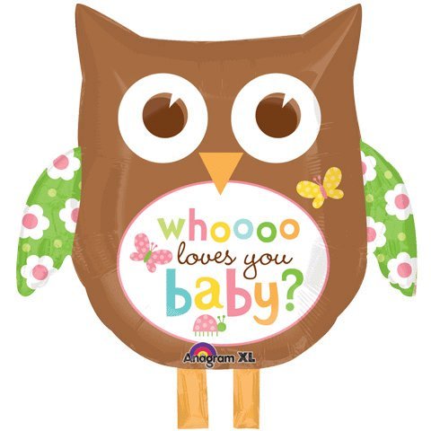 Whoo Loves You Baby Shower Decorations - Pink & Gold Gender Reveal Balloons for Girls - Nursery Room Decor, Newborn Celebration Party Supplies