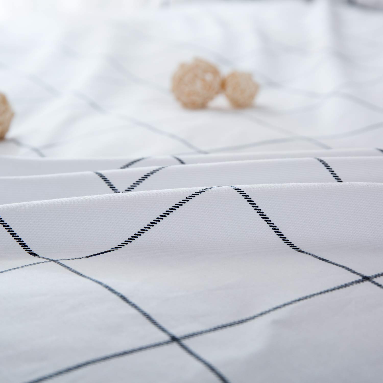 Jumeey Black and White Plaid Duvet Cover Twin Size - Soft Gingham Grid Bedding Set for Boys & Girls, Teens Room Decor - Perfect for Cozy Bedrooms, Dorm Rooms & Guest Rooms