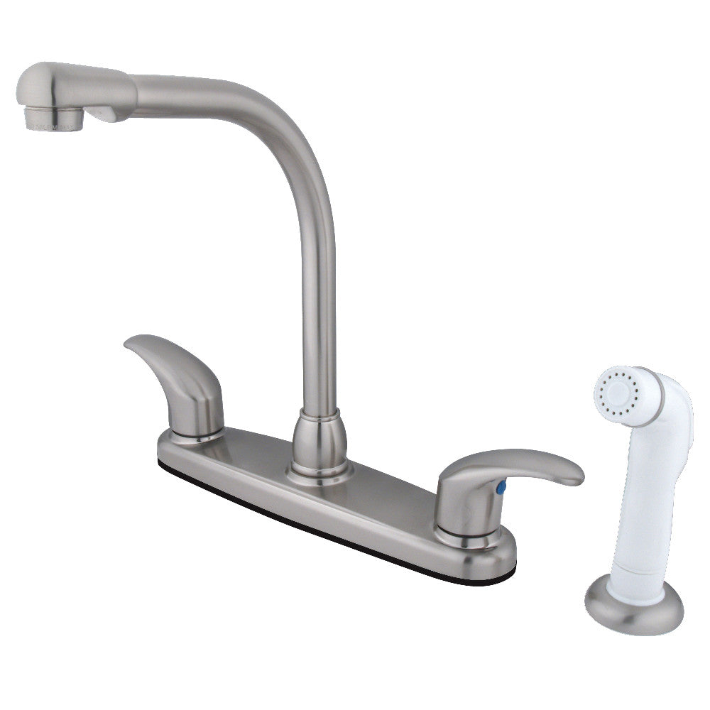 Kingston Brass KB718LL Legacy 8 Inch Centerset Kitchen Faucet - Modern Pull-Down Sprayer for Easy Dishwashing & Food Prep | Perfect for Small to Medium Sinks