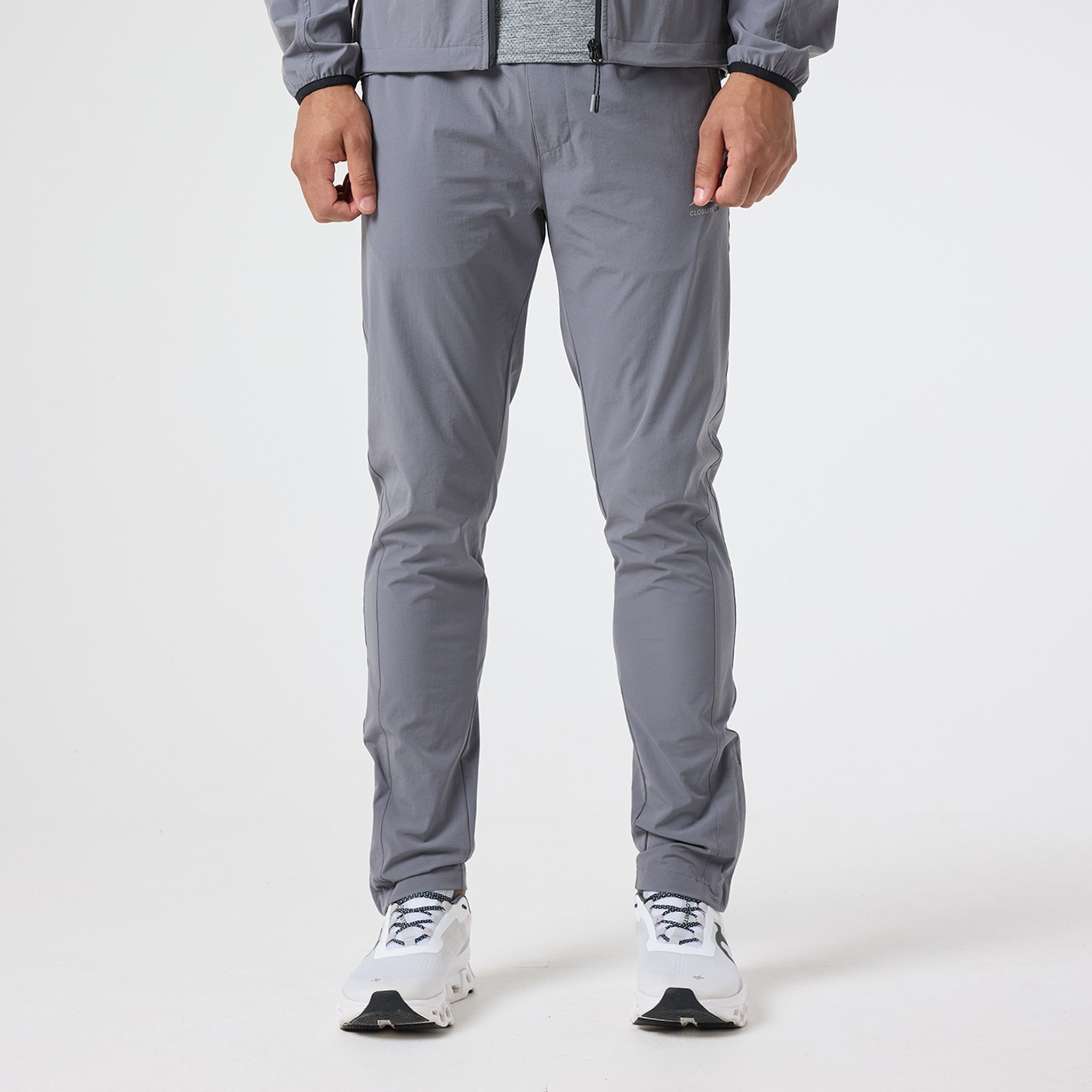 High-Performance Tech Pants for Men & Women - Breathable & Stretchable Workout Pants in Grey | Ideal for Gym, Running, Yoga & Outdoor Activities