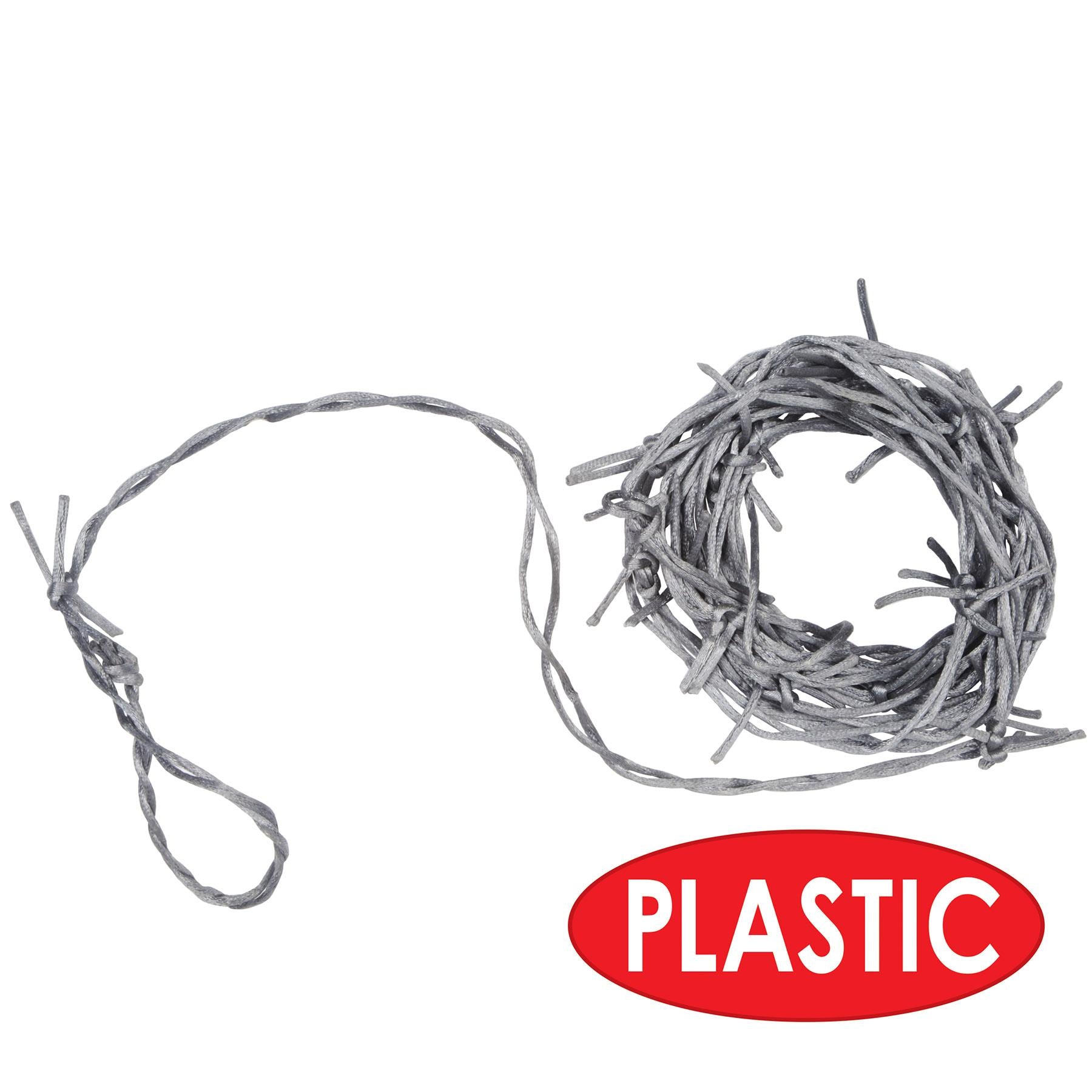 12 Pack Beistle Halloween Silver Barbed Wire Garland - Spooky Party Decor for Haunted House, Halloween Party & Outdoor Decorations