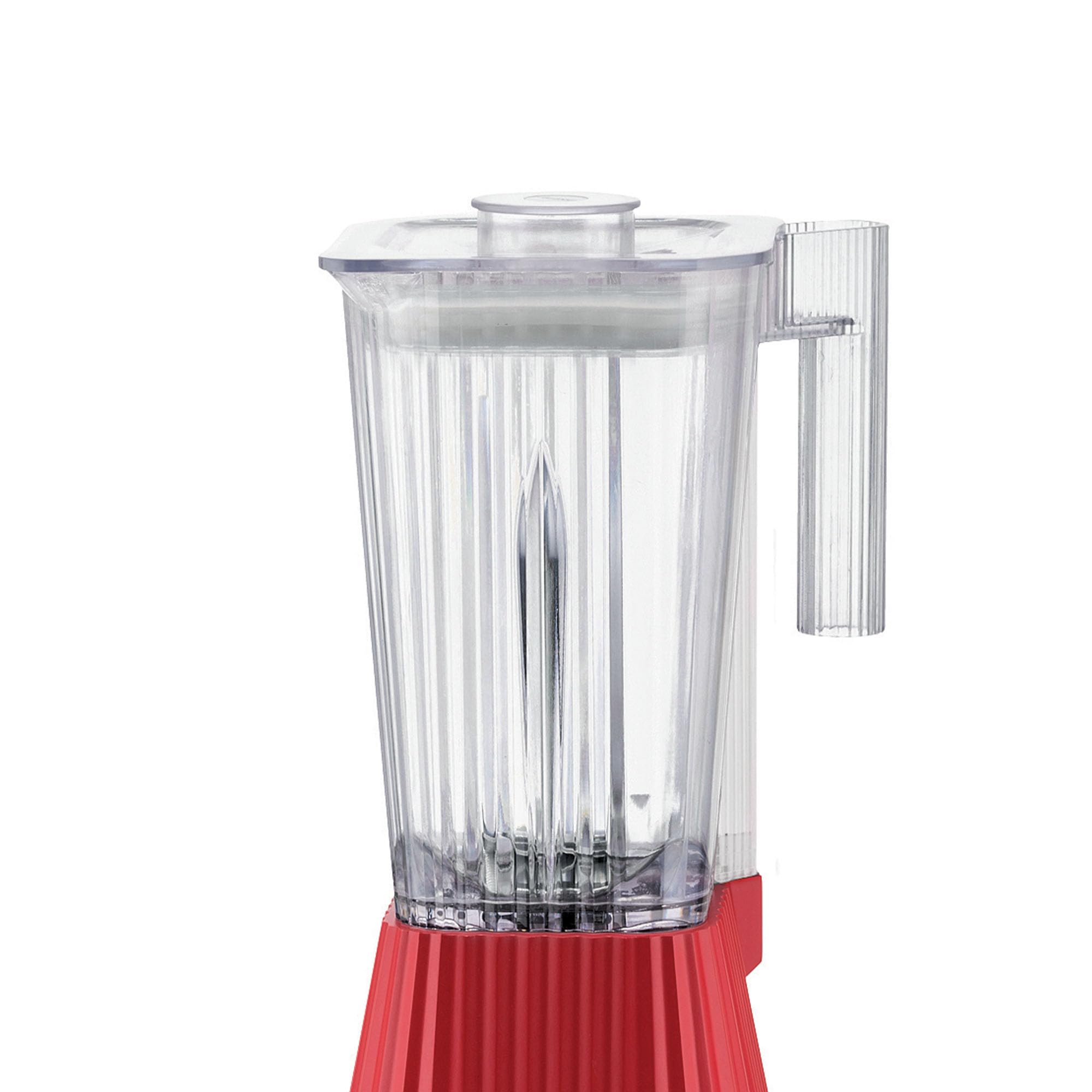 Alessi Plissé MDL09R/USA 700W Blender with Thermoplastic Resin Jar & PCTG Pitcher - Red, US Plug - Perfect for Smoothies, Cocktails & Kitchen Prep