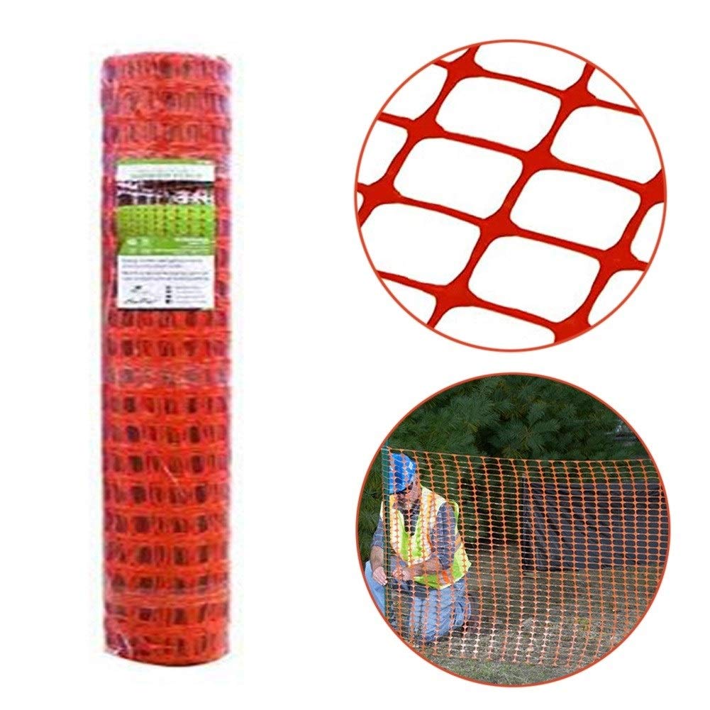 LSXIAO Decorative Snow Fence - 1.2x1m Red Temporary Garden Fence for Winter, Chicken Coop, Child Safety, Construction Barriers | Perfect for Lawn, Pool & Driveway Protection | Durable Outdoor Visual Grid Solution