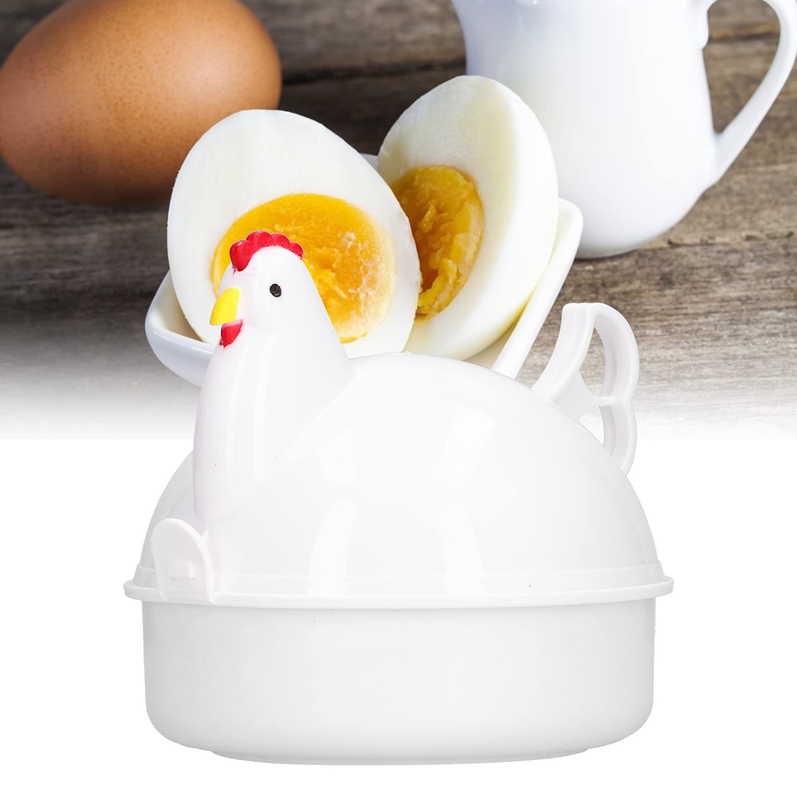 Electric Egg Steamer - 4-Slot Egg Cooker with Safety Buckles, Heat-Resistant White Design for Perfect Boiled Eggs - Ideal for Home Kitchen, Breakfast Meal Prep & Healthy Cooking