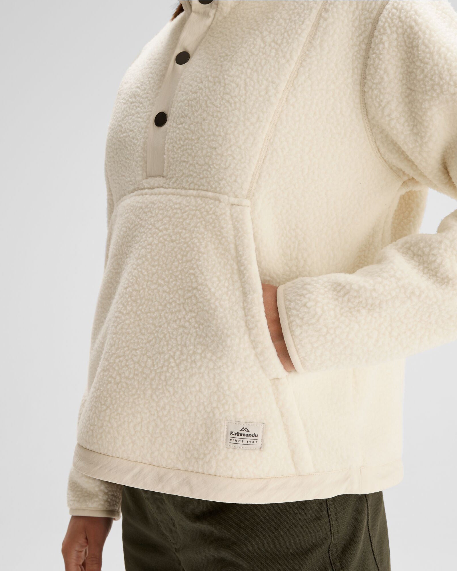 Co Z Women's High Pile Fleece Pullover Sweatshirt - Soft & Warm Natural Color - Perfect for Winter, Casual Outfits & Lounge Wear