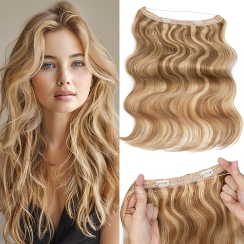 Wavy-Golden Brown Mixed Bleach Blonde