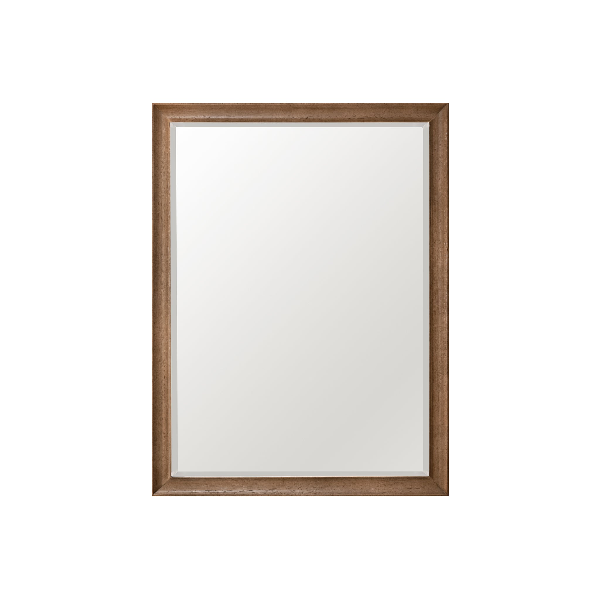 Glenbrooke 30-Inch Whitewashed Walnut Wall Mirror - Perfect for Living Room, Bedroom & Entryway Decor