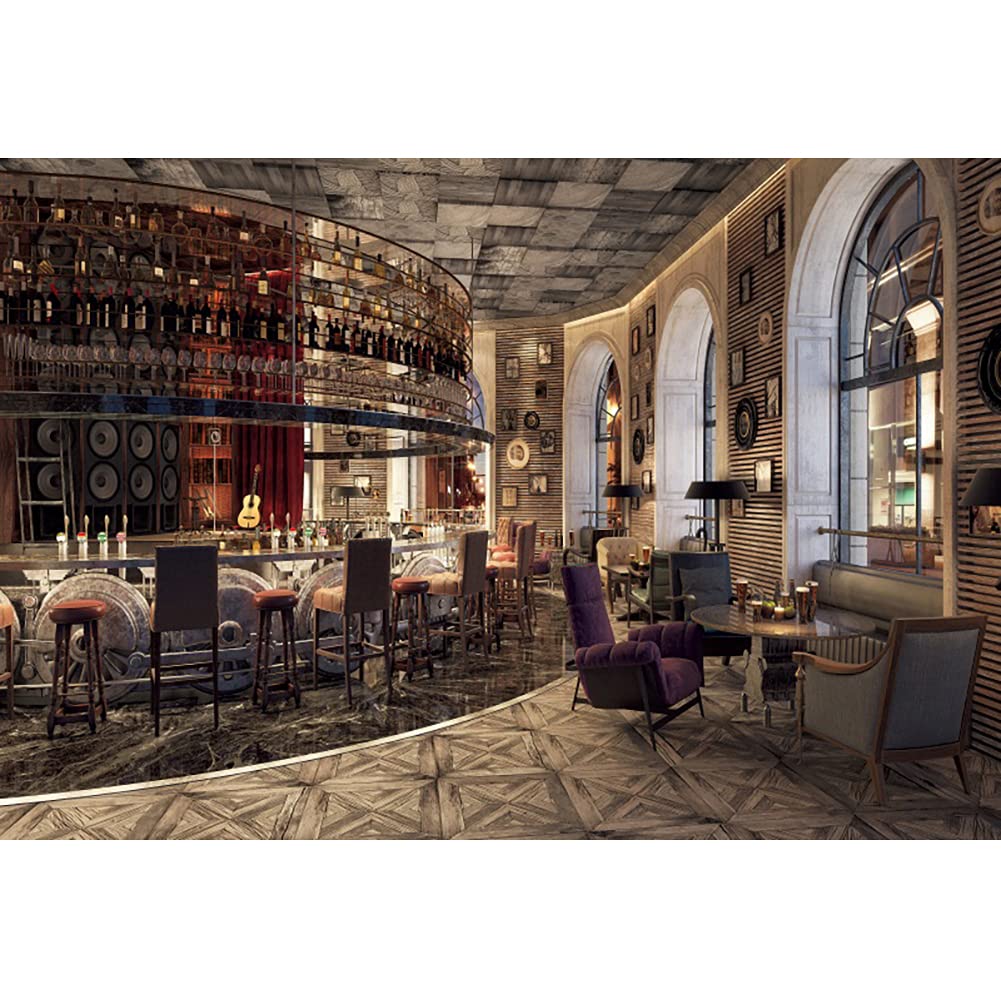 20x10ft Luxury Bar Backdrop - Urban Club & Tavern Decor for Modern Bars, Eateries, Cafes - Wine Bottle Photography Background - Vinyl Studio Props & Wallpaper for Events, Video Shoots & Home Decor