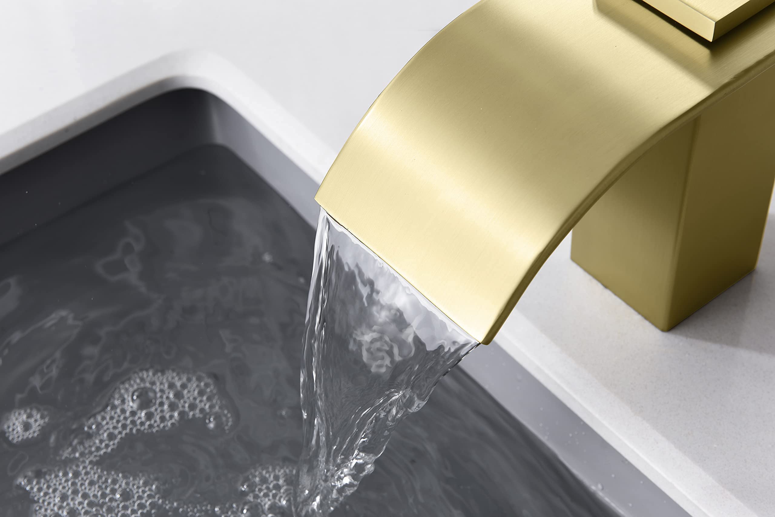 Widespread Bathroom Faucet S1408BGW & Roman Tub Faucet S2126BGW Set - Modern Matte Black Finish for Bathroom Vanity and Freestanding Tub | Perfect for Master Bathroom Renovation and Luxury Home Upgrade