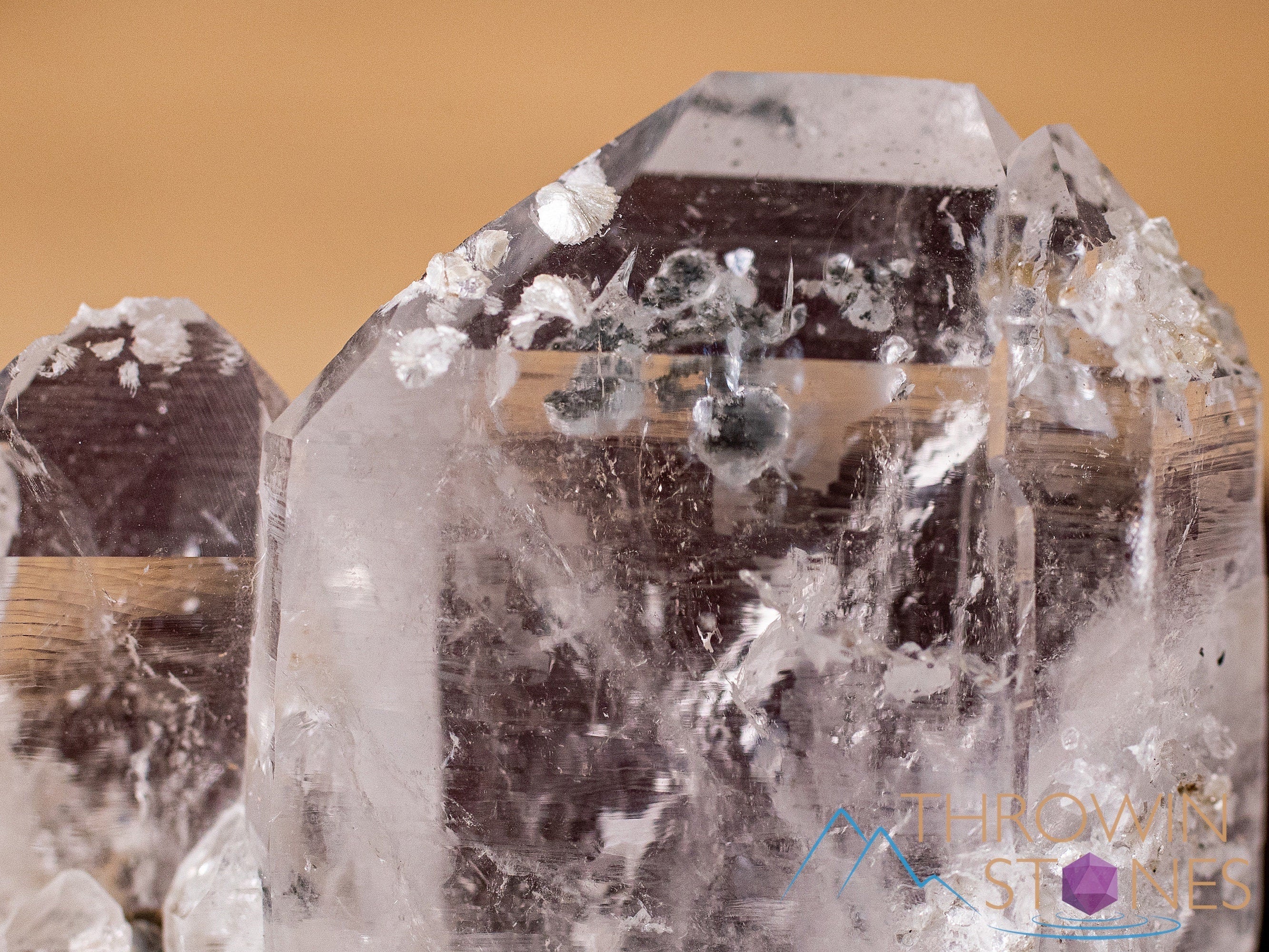 Natural Cookeite in Clear Quartz Raw Crystal - Healing Stone, Housewarming Gift & Home Decor | Perfect for Meditation, Reiki, and Spiritual Healing