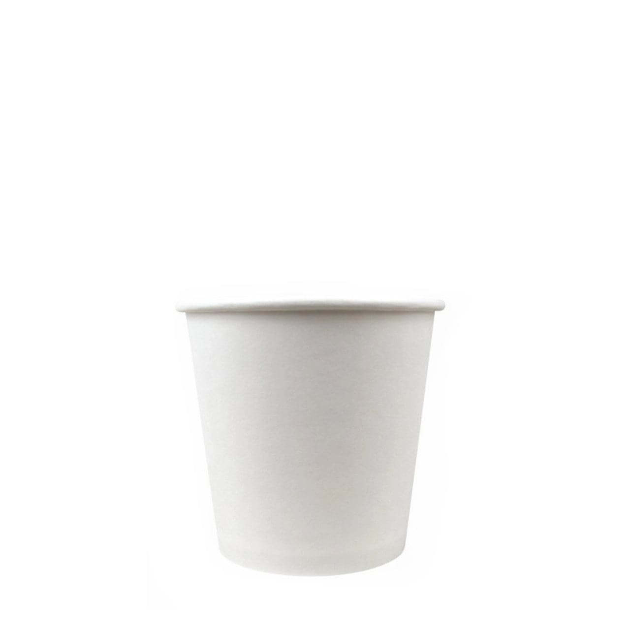 50 Pack 4oz White Disposable Paper Cups - Bulk Coffee, Tea, and Hot Drink Cups for Office, Party, and Catering Use