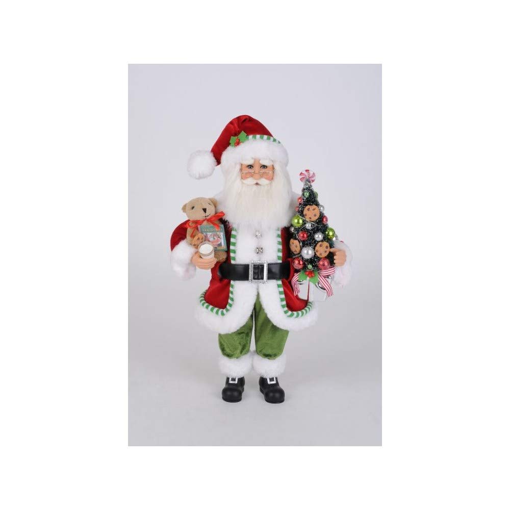 Karen Didion 17-Inch Lighted Yum Yum Cookies Santa Figurine - CC16-231 | Christmas Decoration for Home, Office & Holiday Party Decor