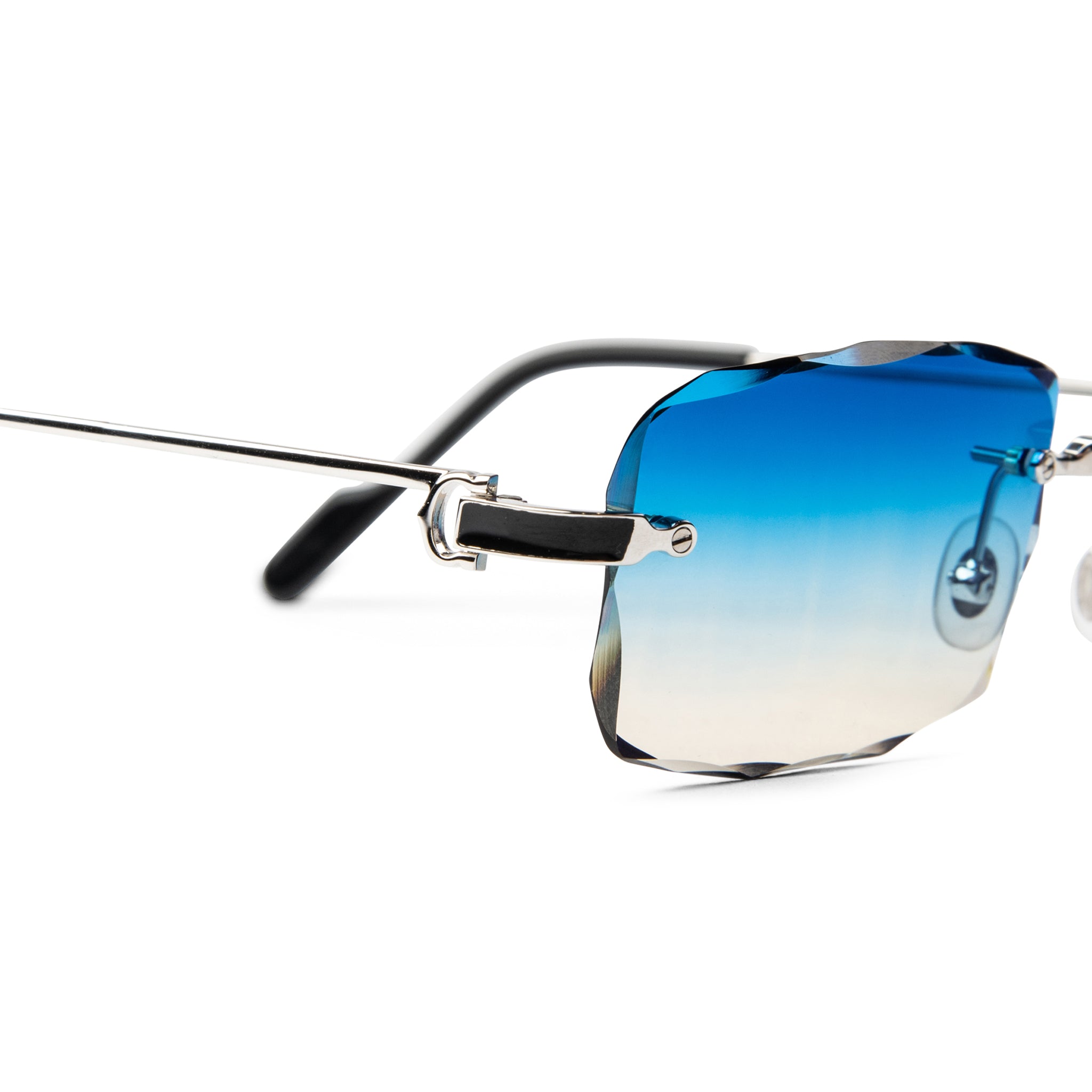 Cartier CT0343O 002 C Decor Rimless Sunglasses for Women - Luxury Designer Eyewear with UV Protection - Perfect for Outdoor Activities, Travel & Fashion Accessories