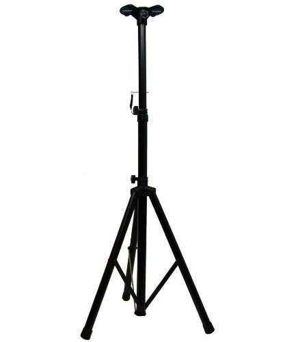ASC Pro Audio 6ft Adjustable DJ PA Speaker Stand Tripod with Adapter Bracket - Heavy Duty Mobile DJ Equipment for Live Events, Weddings & Outdoor Performances