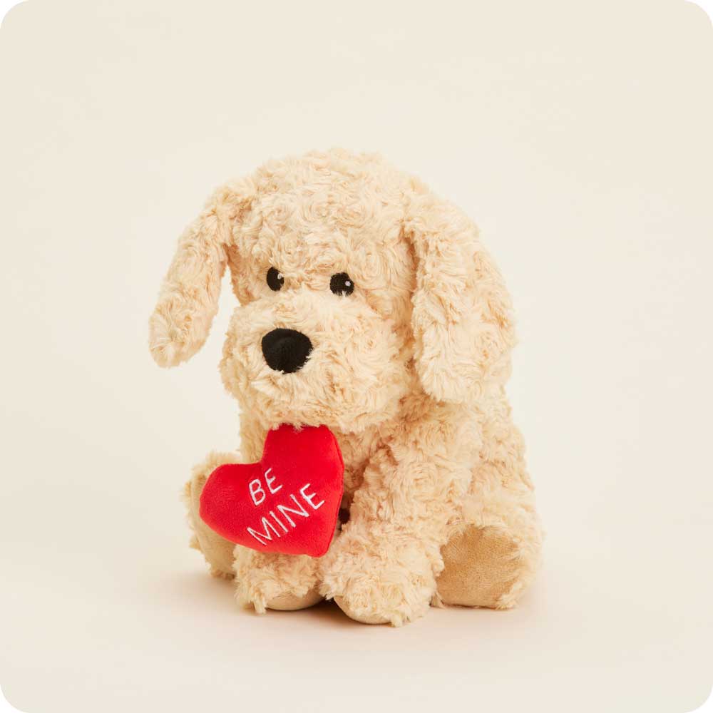 Be Mine Golden Dog Warmies - Cozy Plush Heating Pad for Stress Relief & Comfort - Perfect for Relaxation, Gifts, and Cold Weather