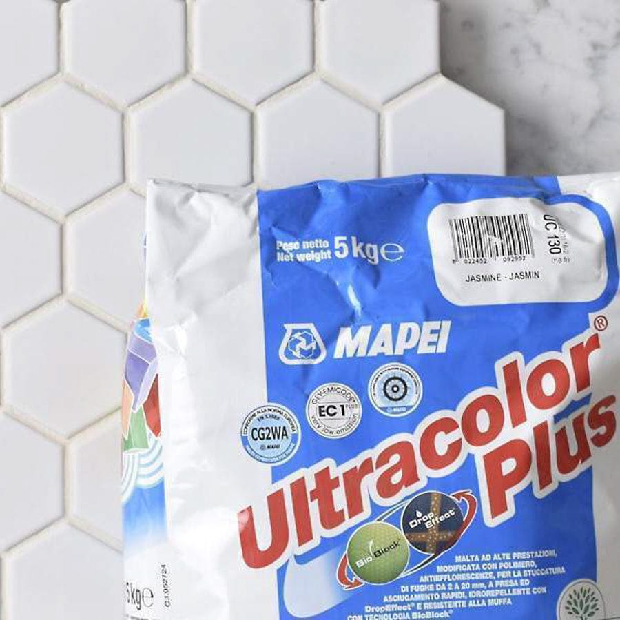 Mapei Grout Ultracolor Plus Jasmine 5kg Bag - Premium Tile Grout for Bathroom, Kitchen & Floor Tiling - Fast-Setting, Stain-Resistant Cement Grout for DIY & Professional Use