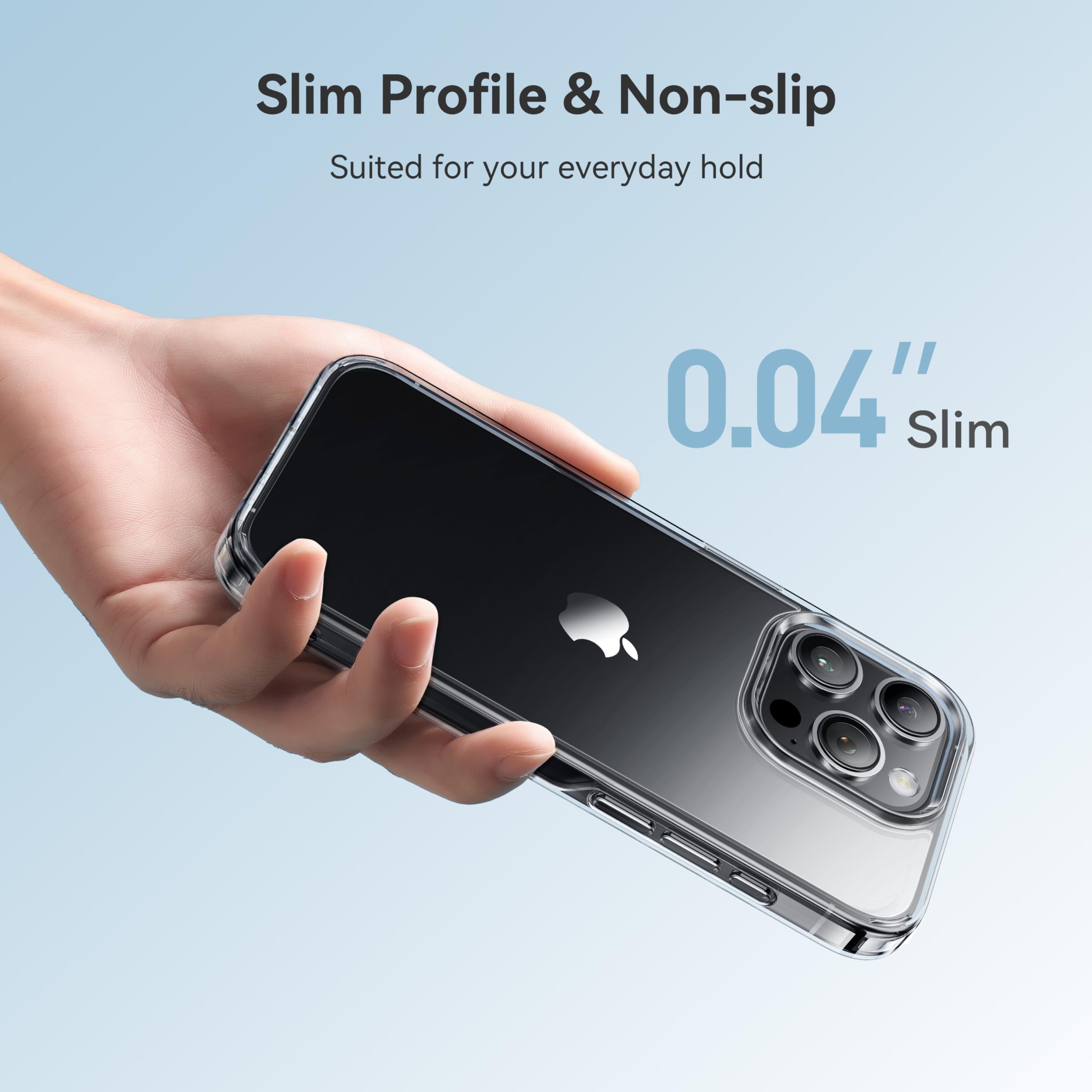 CASEKOO Crystal Clear iPhone 15 Pro Case - Military Grade Shockproof Protection | Anti-Yellowing Technology | Slim Protective Cover for iPhone 15 Pro - Perfect for Everyday Use, Travel & Outdoor Activities