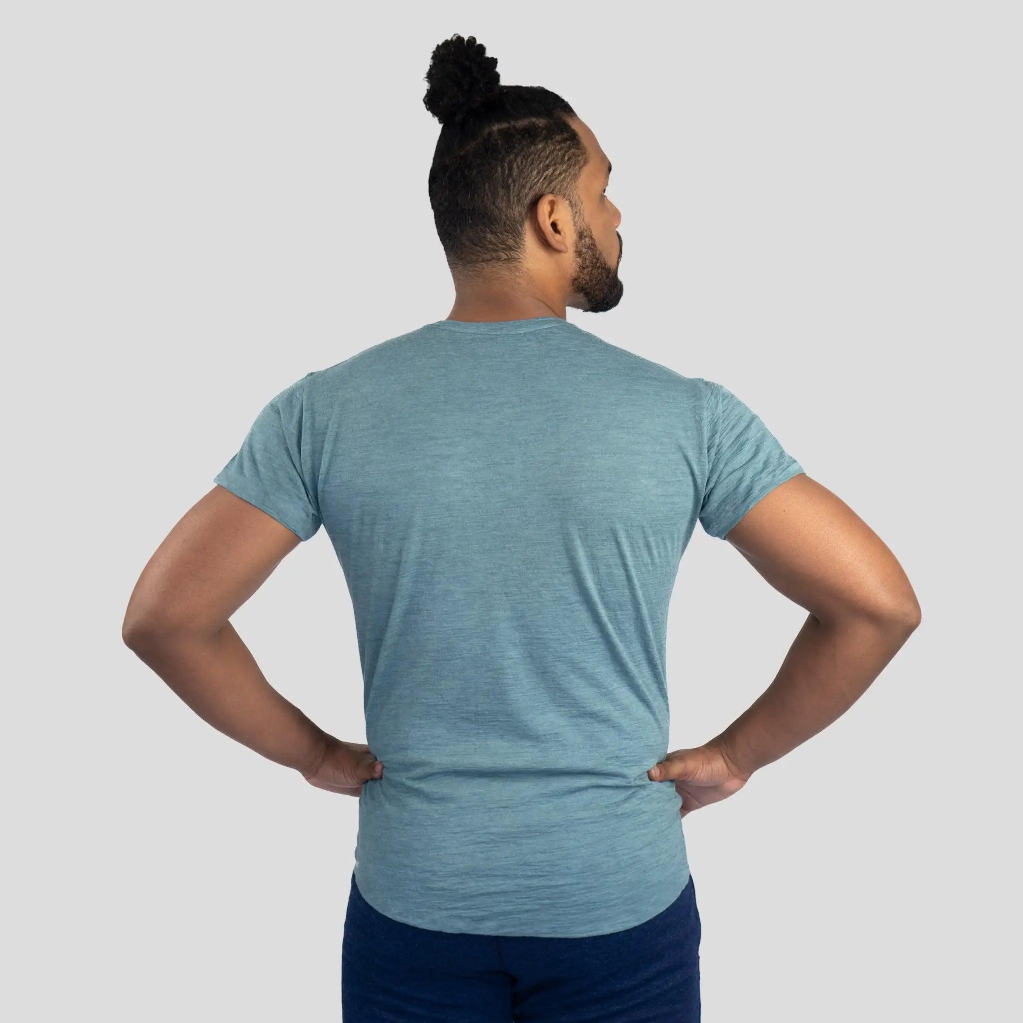 Ultralight Men's Alpaca Wool T-Shirt - 160 GSM Soft Crew Neck Tee for Outdoor Activities & Travel