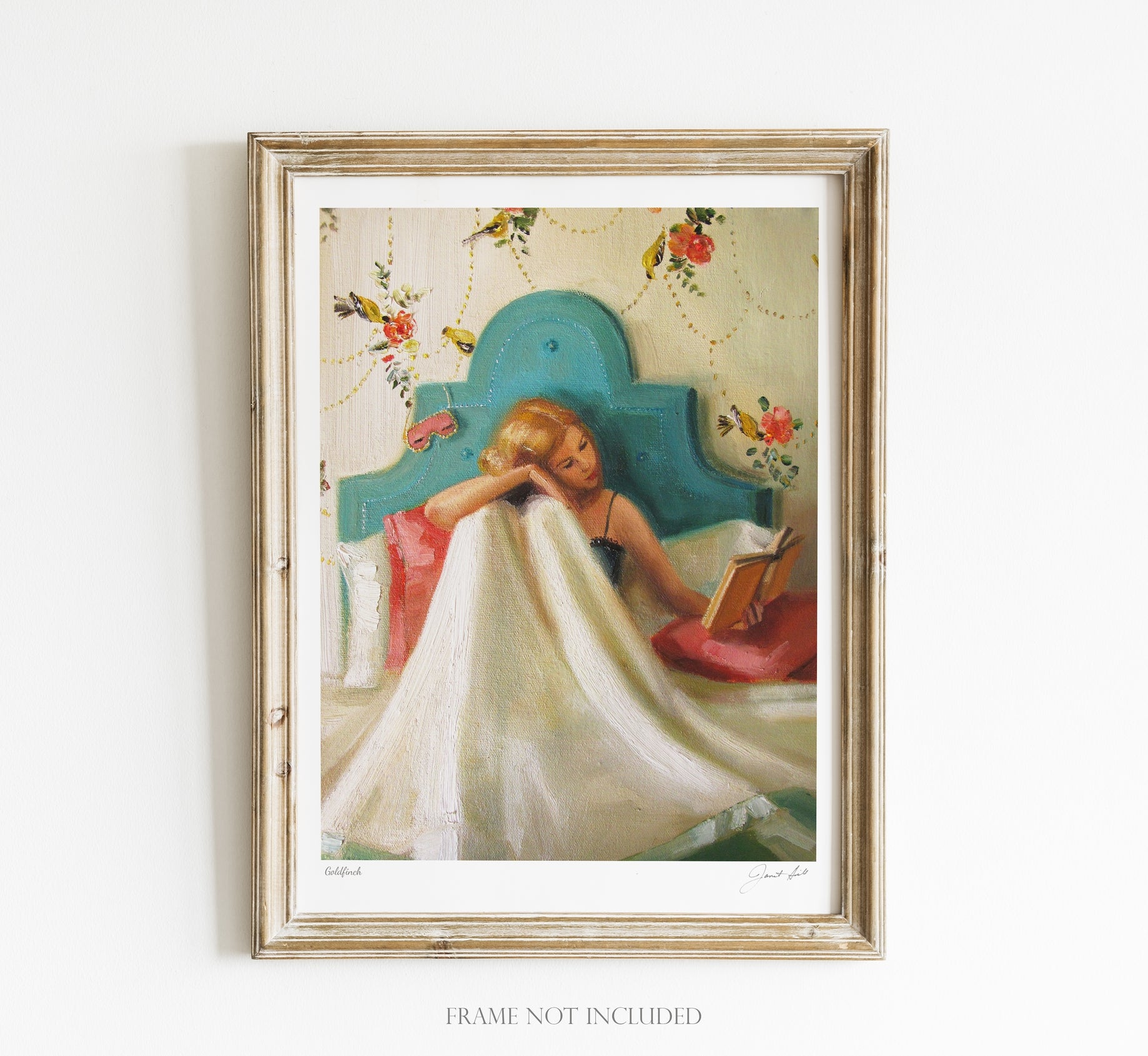 Goldfinch Small Art Print - Handmade Bird Painting for Home Decor, Office & Gift - Perfect for Living Room, Bedroom & Wall Art