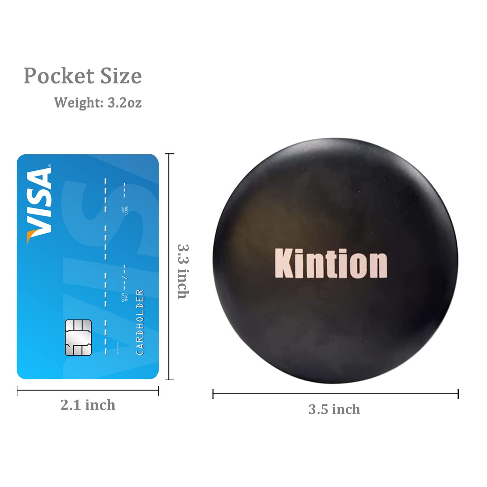 Kintion Rechargeable LED Compact Mirror with 1X/10X Magnification - Portable Folding Travel Makeup Mirror for Women, 2-Sided Handheld Round Purse Mirror with Light - Perfect for Home, Travel, and On-the-Go Touch Ups (Black)