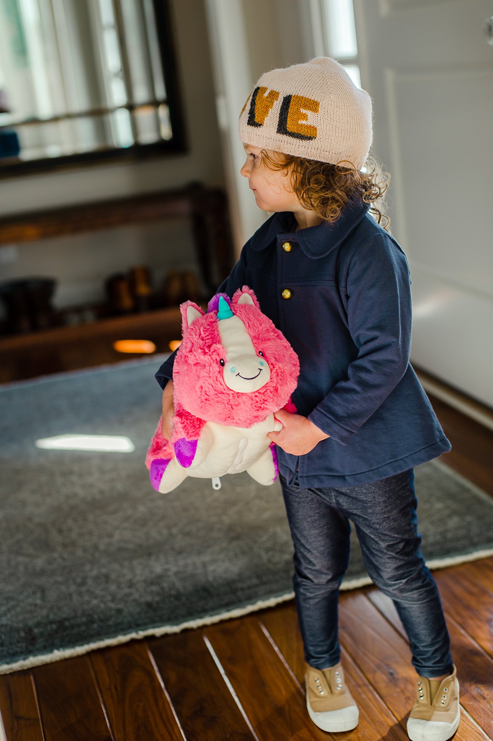 Animal Adventure Popovers Travel Pillow - Pink Unicorn Character Transforming Neck Pillow for Kids (13