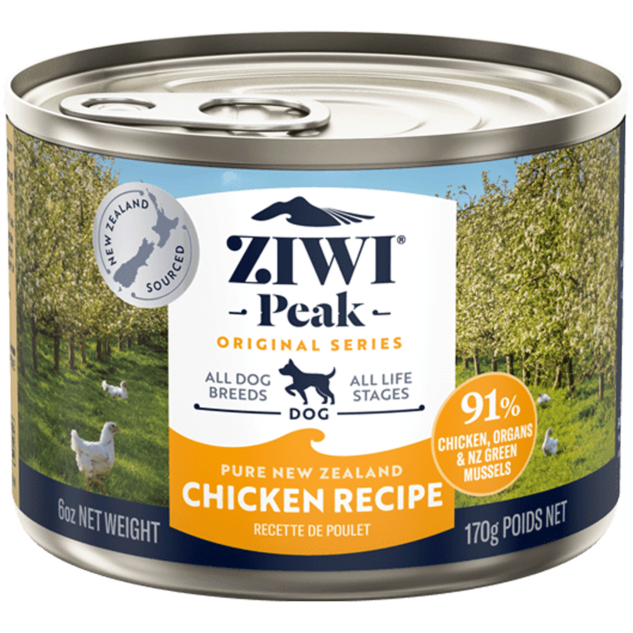 Ziwi Peak Air-Dried Chicken Dog Food - 6 oz | Grain-Free, High-Protein, Natural Ingredients for Small & Large Breeds | Perfect for Travel, Training & Daily Meals