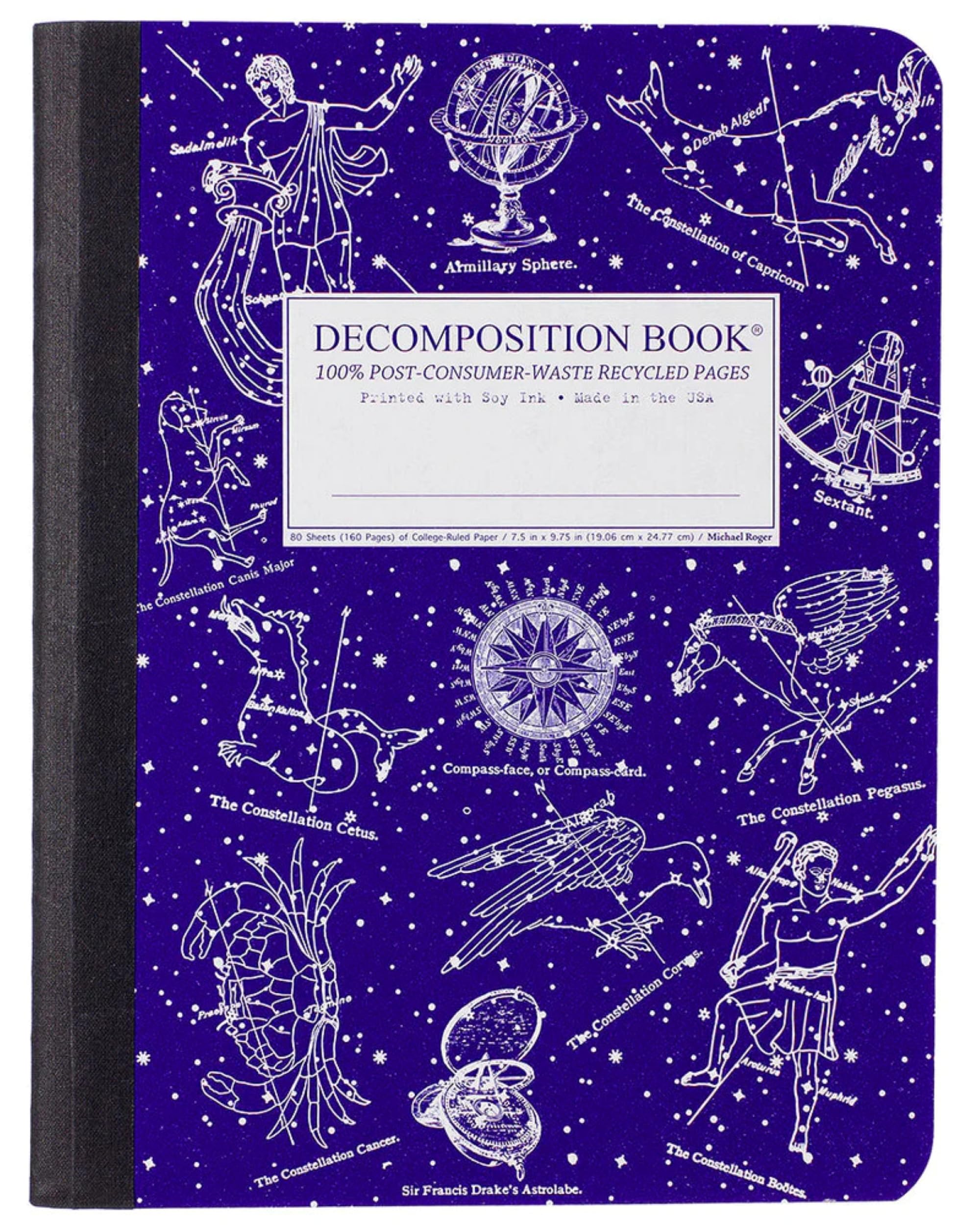 Eco-Friendly Decomposition Celestial Composition Notebook - 9.75