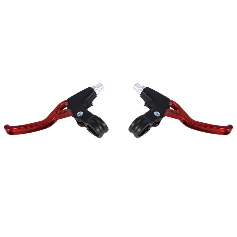 Universal Aluminum Alloy Bike Brake Levers - 2.2cm Diameter Handlebar Brake for Mountain Bikes, Kids Bikes, Folding Bikes & MTB BMX (Red) - Perfect for Cycling, Commuting & Off-Road Adventures