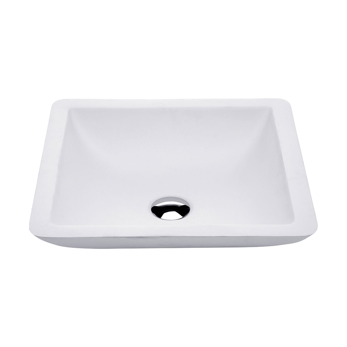 Fienza CSB02 Classique 420mm White Matte Solid Surface Bathroom Sink - Modern Above Counter Basin for Vanity, Powder Room & Guest Bath Installation