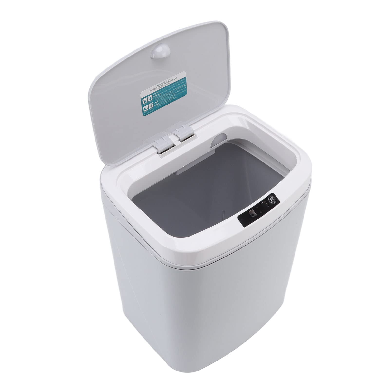 Smart Trash Can 16L - Auto Sensor & Button Control, Quiet Electric Garbage Bin with Stereo Dual Mode for Living Room, Bedroom, Office (Gray) - Perfect for Home, Kitchen & Workspace Waste Disposal