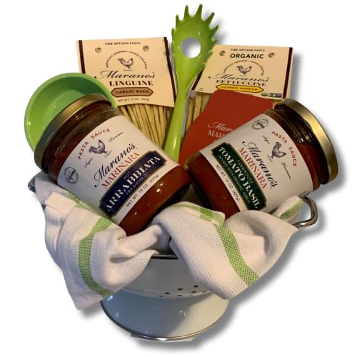 Premium Gourmet Lime Pasta Gift Basket by Marano Foods – Artisan Pasta, Chef-Quality Sauces & Kitchen Essentials | Perfect Italian Food Gift for Holidays, Birthdays & Housewarming